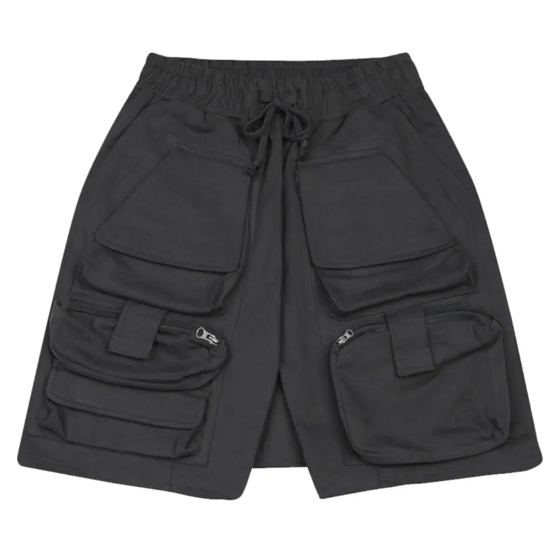 LAYERED PANEL SHORTS [GREY]